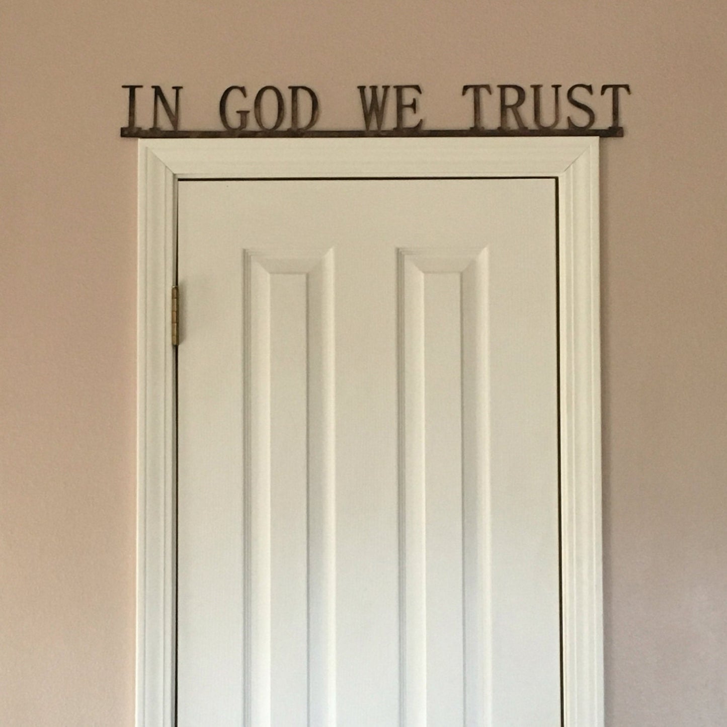 Gorgeous In God We Trust patriotic metal wall sign, law office, courthouse, school, police, armed services