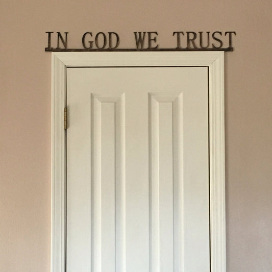 Gorgeous In God We Trust patriotic metal wall sign, law office, courthouse, school, police, armed services