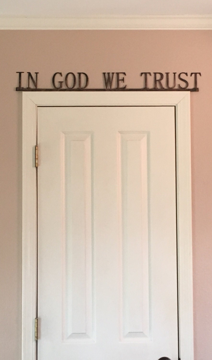 Gorgeous In God We Trust patriotic metal wall sign, law office, courthouse, school, police, armed services