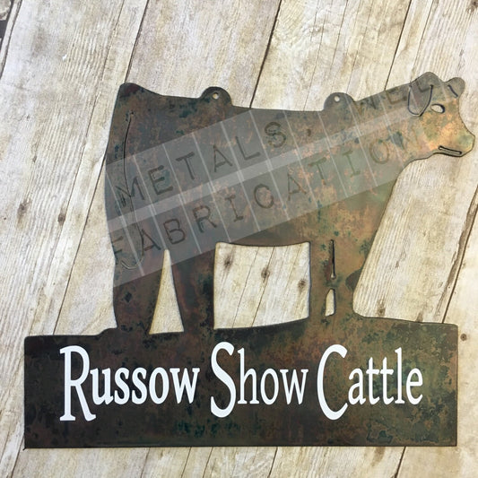 Personalized Show Calf Sign for Stalls, Barns; Stock Show Kids, Awards for Jackpots, County/State Fair