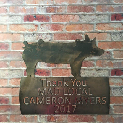 Personalized Stock Show Thank You Gift, Keepsake, Premium Buyer Gift, Metal Show Sign