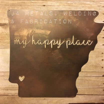 My Happy Place State Sign, Wedding Gifts, Realtor Thank You, Graduation, Retirement, Relocation, Housewarming, Porch