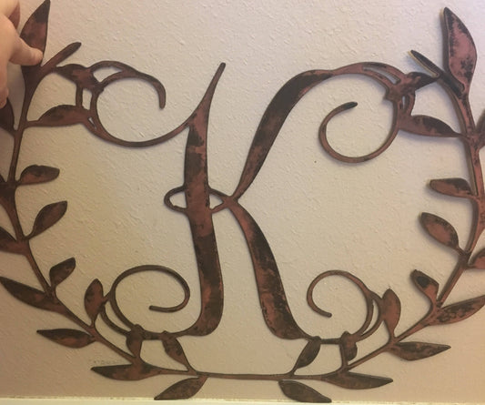 Monogram Wreath, Ornate Monogram, Wedding, Bridal Shower, Anniversary, Housewarming, Porch, Cabin, Lodge, Fireplace