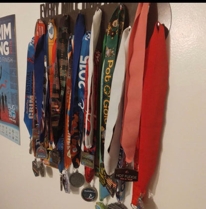 Ribbon and Medal Holder for Marathon, Half-Marathon, 5K, 10K Ribbons and Medals: Awards, Gifts, Relay Prizes