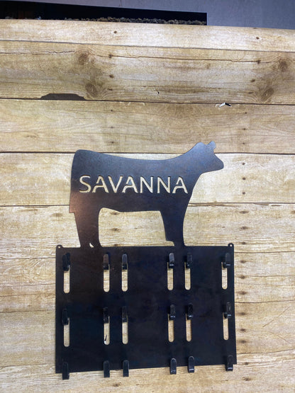 9 Belt Buckle Display Rack for Livestock and Rodeo Buckles: Livestock Showmen, Show Kids, Rodeo Competitors, Can Be Personalized