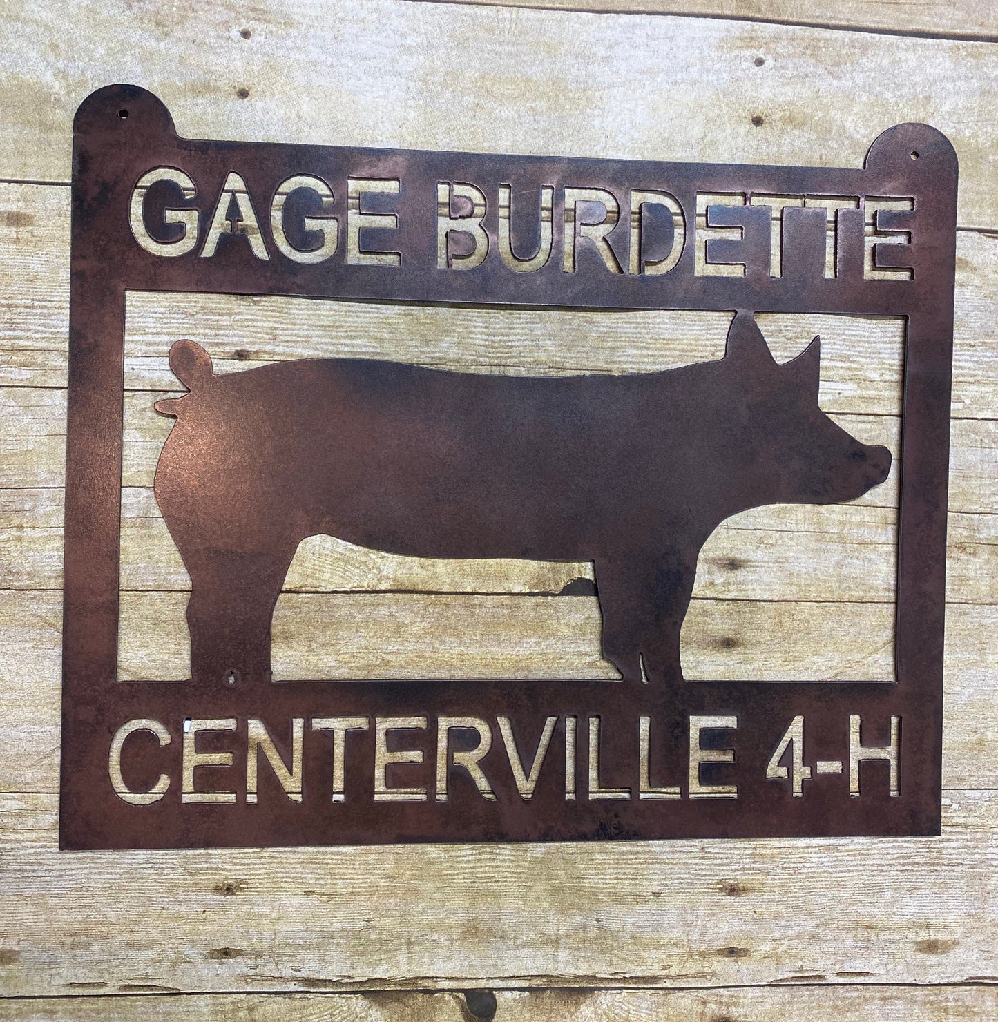 Personalized Pig, Hog Sign. Livestock Show Stalls, Fair Pens, Stock Trailers, Awards for Shows, Fairs