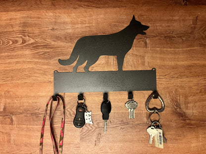 German Shepherd key rack or leash holder.