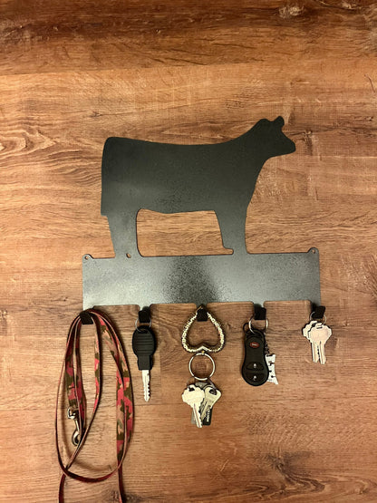 Show Heifer Key Rack, Key Holder, Leash Holder