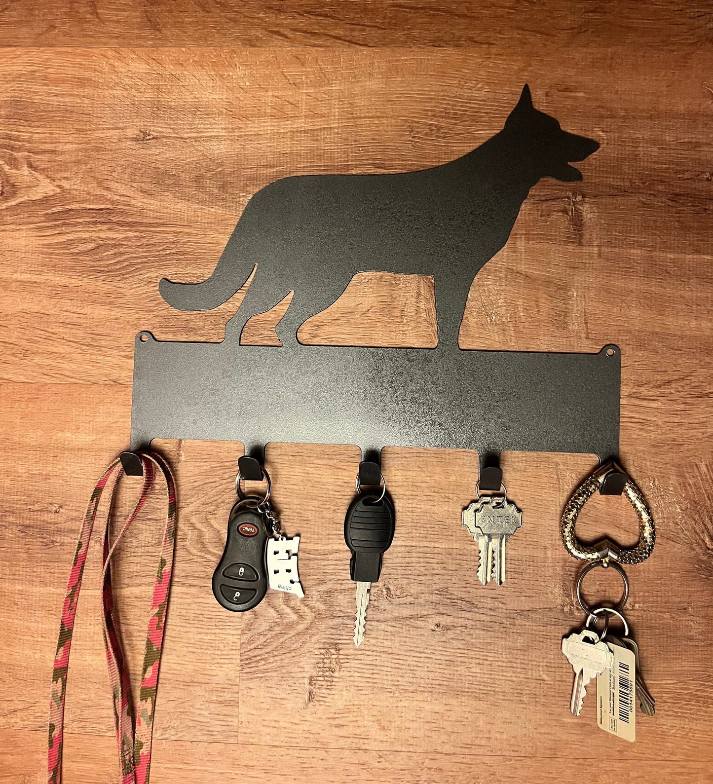 German Shepherd key rack or leash holder.