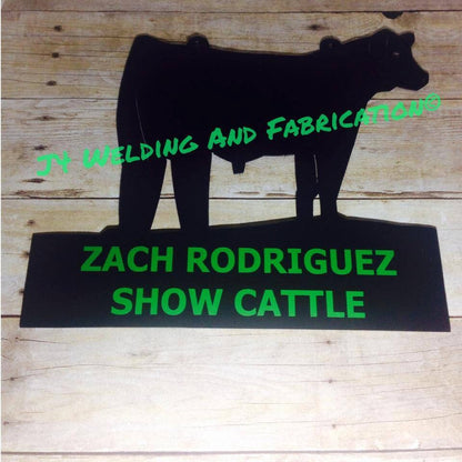 Personalized Show Calf Sign for Stalls, Barns; Stock Show Kids, Awards for Jackpots, County/State Fair